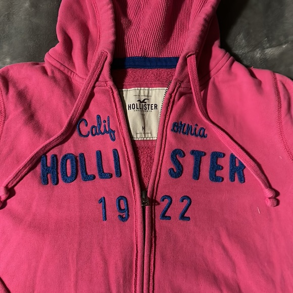 Hollister pink and blue zip up hoodie - Picture 2 of 3